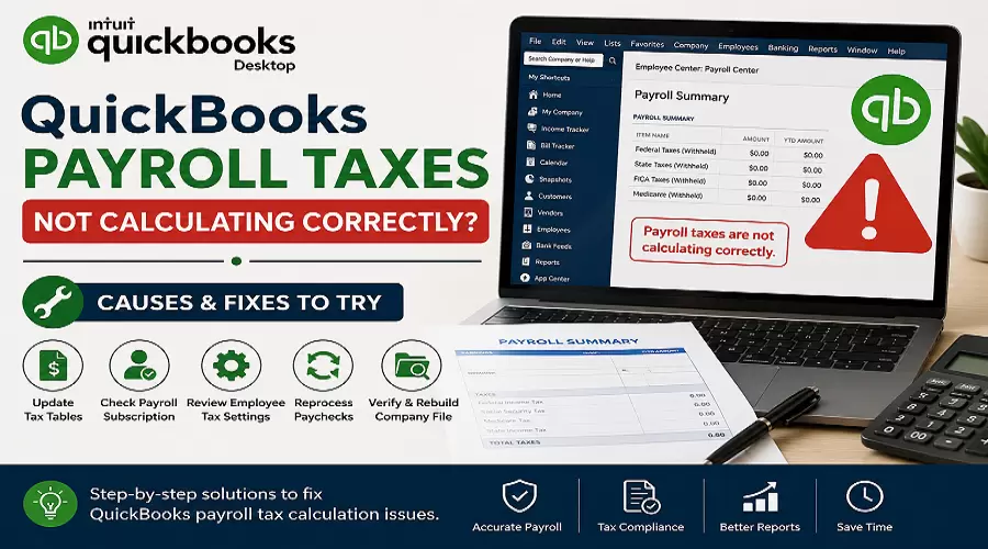 QuickBooks Payroll Taxes Not Calculating Correctly? Fixes to Try